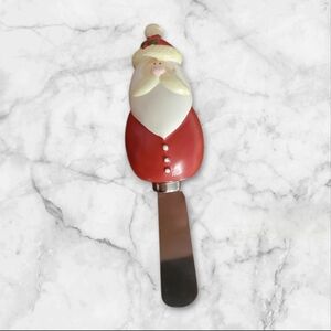 Vintage‎ Santa Clause 5" Stainless Steel Cheese Spreader Red and White